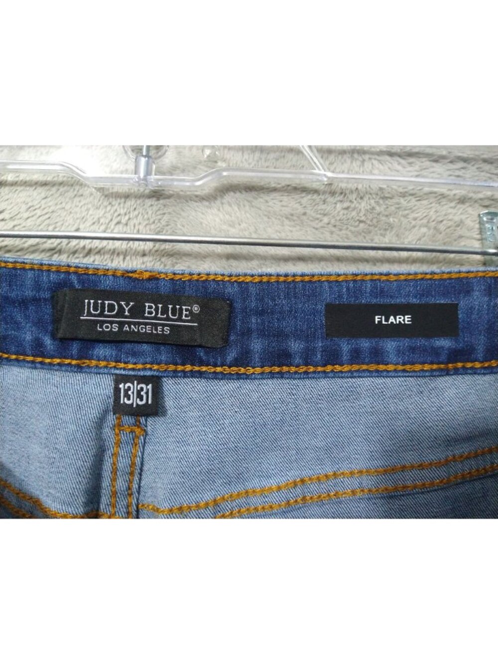 Judy Blue Jeans Women 13/31 Denim Flare High Rise Tummy Control Stretch Dark - Picture 7 of 10
